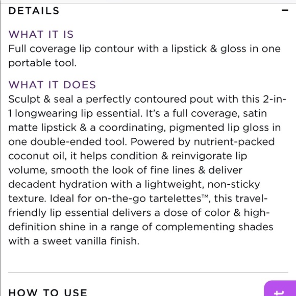 tarte- NWOB Lip Sculptor Lipstick/Lipgloss 2 in 1! - Picture 3 of 8